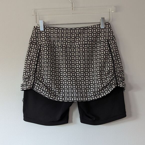 Coolibar Black and White 2-in-1 Skort Women's Large - Picture 2 of 7